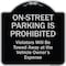 Signmission Designer Series-On-street Parking Prohibited Violators Will Be Towed Ve, 18" x 18", BS-1818-9941 A-DES-BS-1818-9941 - alternate 1